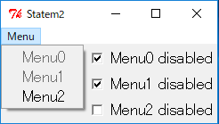 disabled Menu0, Menu1