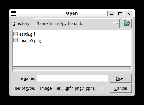 ファイル選択ダイアログ