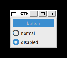 disable button