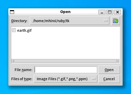 ファイル選択ダイアログ