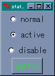 active button
