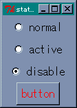 disable button